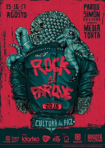 Pieza Gráfica de afiche de Rock al Parque 2015