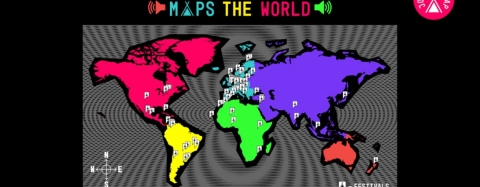 Pieza Gráfica Maps The World